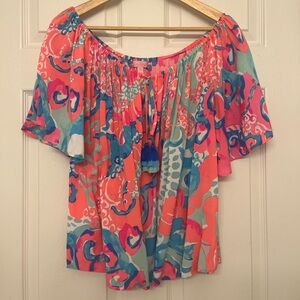 Lilly Pulitzer Off-Shoulder Blouse